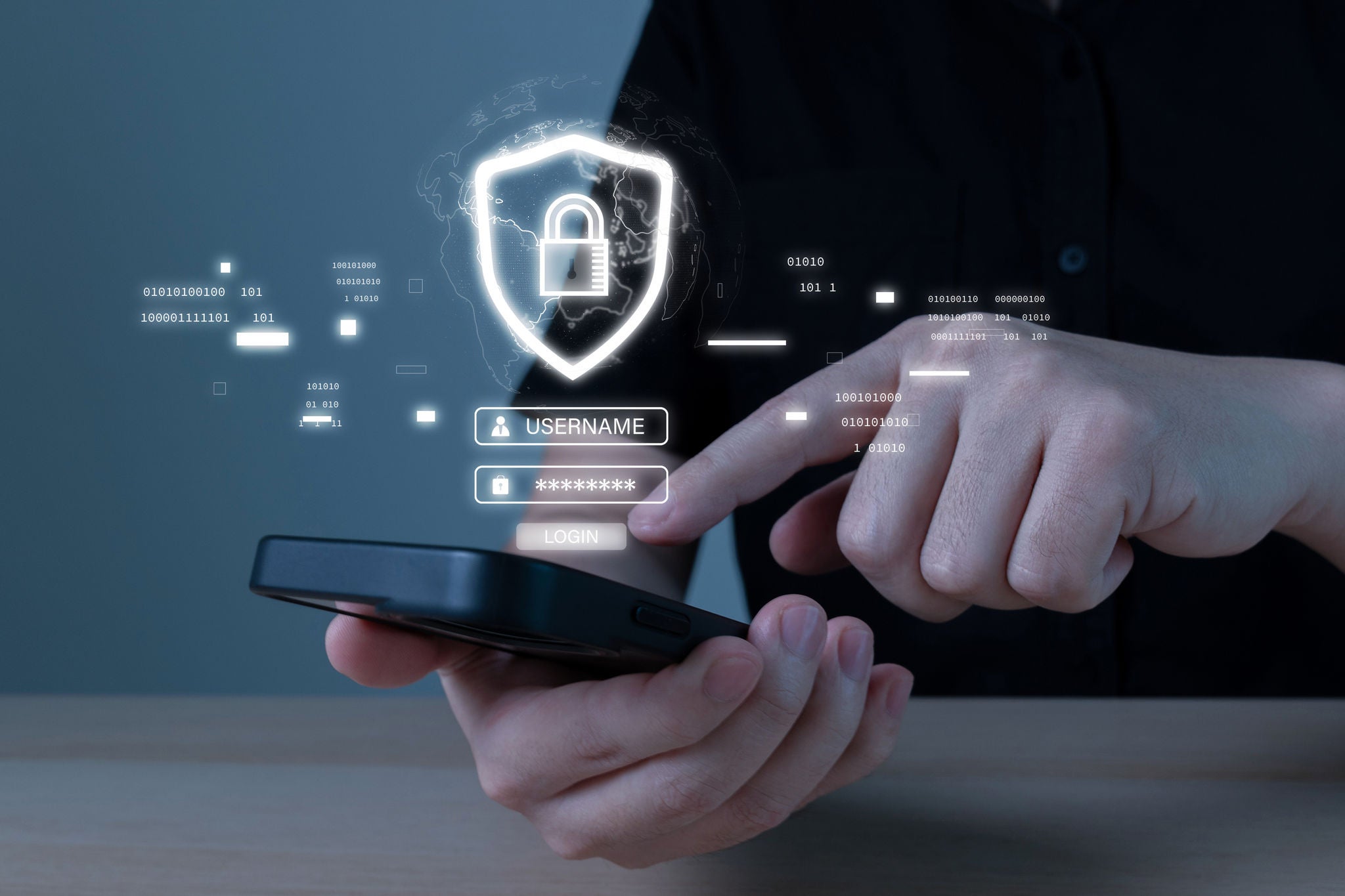 Anti Virus. people hand using data protection application on mobile smartphone, backup storage management, anti virus, firewall, data protection, internet network technology, cloud storage concept Anti Virus. people hand using data protection application on mobile smartphone, backup storage management, anti virus, firewall, data protection, internet network technology, cloud storage concept