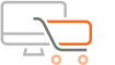 Consumer purchasing online icon