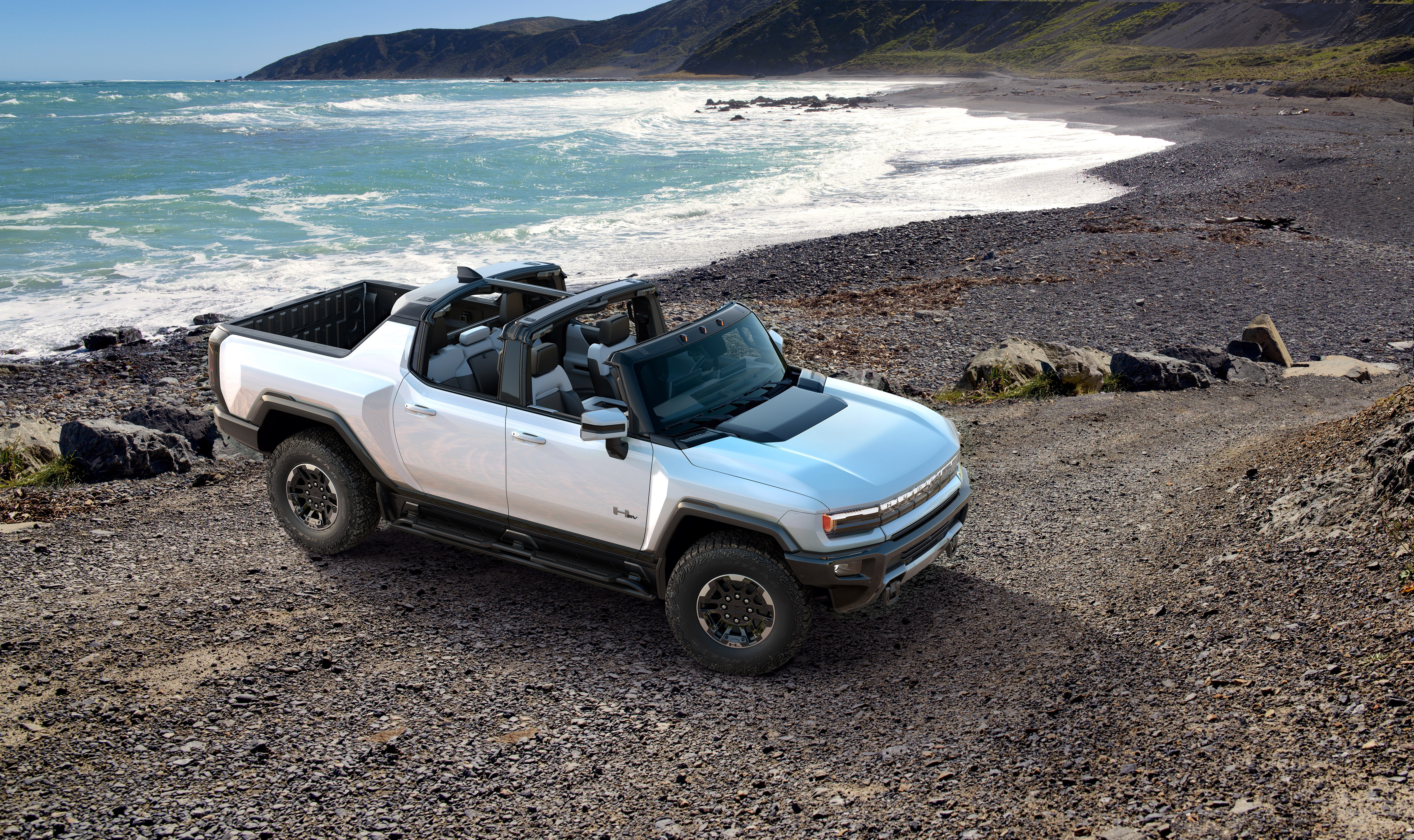 GM showcased its zero-emissions GMC Hummer EV Edition 1 as part of its electric vehicle push at CES. Credit: GM